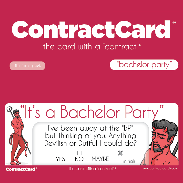 Bachelor Party card artwork